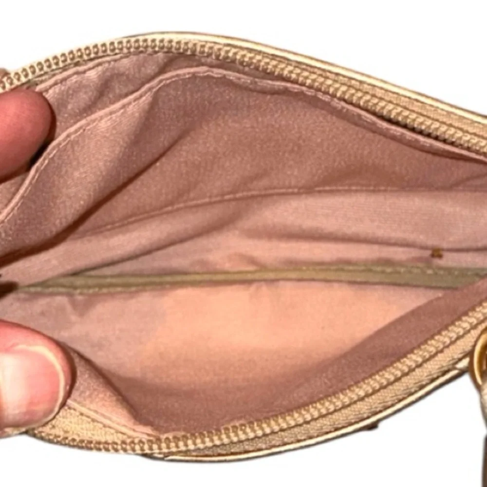 Coach Metallic Gold Wristlet